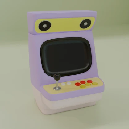 【Blender】 かわいいアーケードゲーム機 kawaii arcade game machine【VRChat】