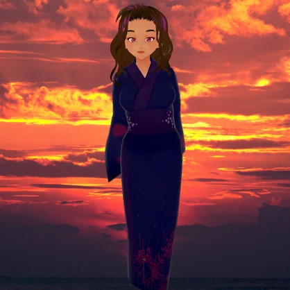Purple Blossom Kimono