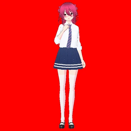 School Girl with heart eyes VTuber Avatar (.vrm)