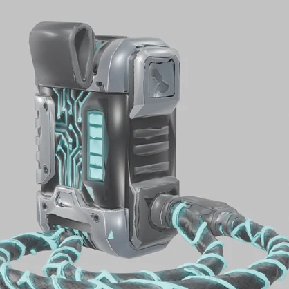 [VRChat Prop] Cyber Battery Pack & Heavy Cable / サイバー・パワーセル＆太径ケーブル