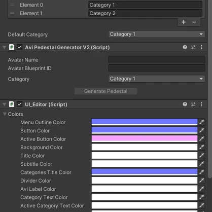 Fully Customizable Avatar Selection UI for Worlds, Easy Avi Menu Setup with Editor Scripts and UI Pedestals アバターメニュー