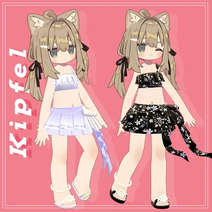 🐱ねむねむBeach☆Pearl 🐱清楚系ゆるふわ水着／まめひなた／キプフェル／まめふれんず対応／