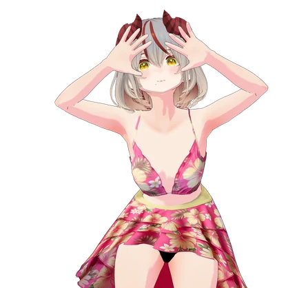 トロピカルブルームアウトフィット Tropical Bloom Outfit|Summer Outfit|Bikini Outfit| Sunset Outfit| Casual Outfit| VRoid Studio Outfit | Customitem| Vtuber Outfit | Virtual Fashion| Virtual Youtuber