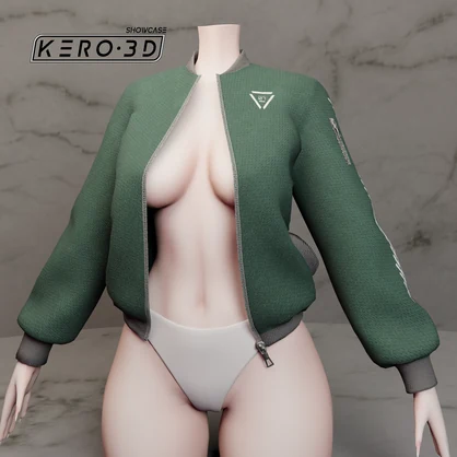 Kido - Streetwear Bomber Jacket Top - Modular Avatar Ready - 12 Designs