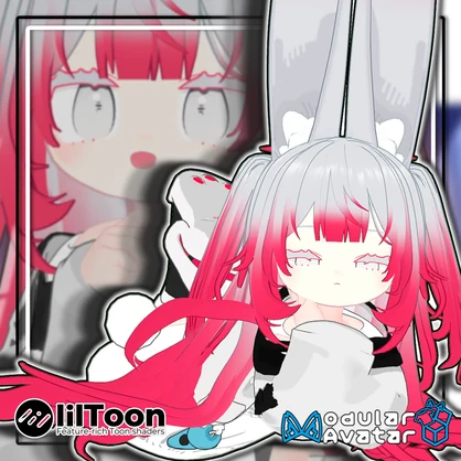 【複数アバター対応】🌸ハーフツインヘア/Half Twintails【髪型】