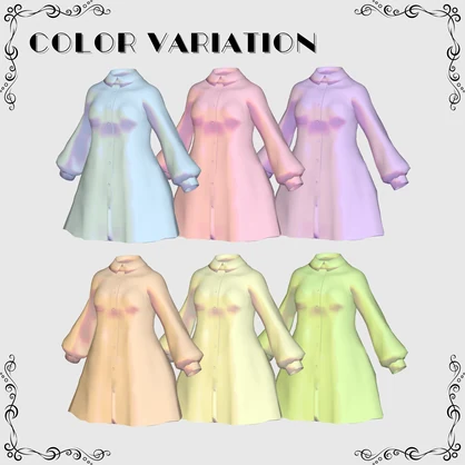 【複数アバター対応】ribbon bustier dress【MA対応】