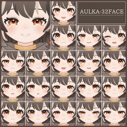 💗【FREE/無料】Aulka32Type❥動くまばたきFaceAnimations ⌖ ݁˚