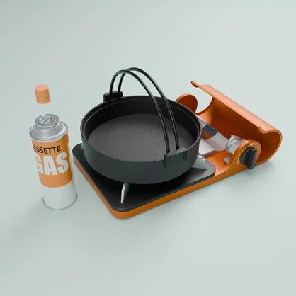 卓上コンロ　3Dモデル