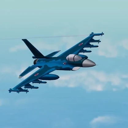 [アバターギミック,VRC想定]回転する飛行機ヘイロー F-16C/F-2A