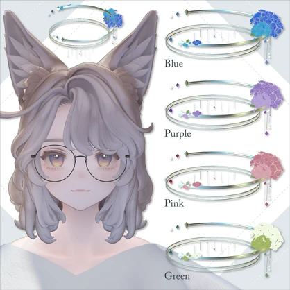 Sale!【VRChat用アクセサリー】Ajisai Halo