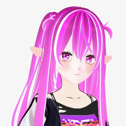 Vroid violet hair texture // バイオレットの髪質。