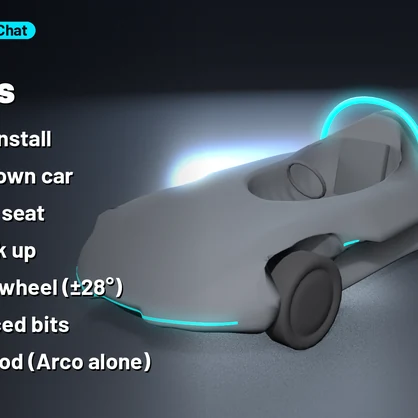 ARCO v2 — Barchetta Car for VRChat Avatars (PC) / VRChat用 車アクセサリー