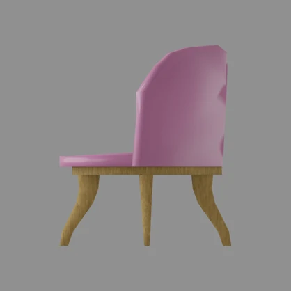 【3D小道具】ハートの椅子