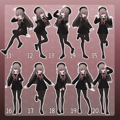 【無料有/＋Free sample】Pose Animation Set 36【50種】