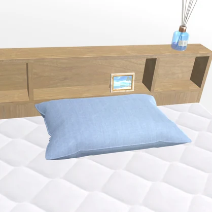 VRChat想定　棚付きベッド