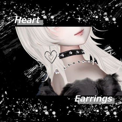 【VRChat想定】Heart earrings