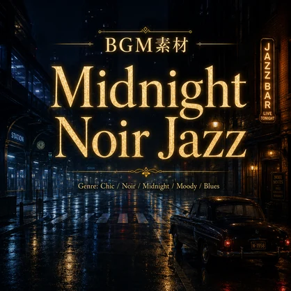 ミッドナイトジャズ・ノワールジャズBGM【雑談配信・YouTube用】｜商用利用可