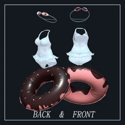 【6人】【PB】 Nonnon Swimsuit 【VRChat想定】