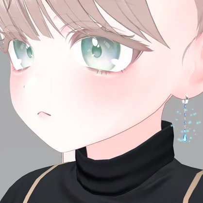 【vrchat想定】輝く雫のイヤリング【アクセサリー】【PB対応】
