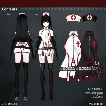 Bloody mary nurse set [VRoidハロウィン衣装]
