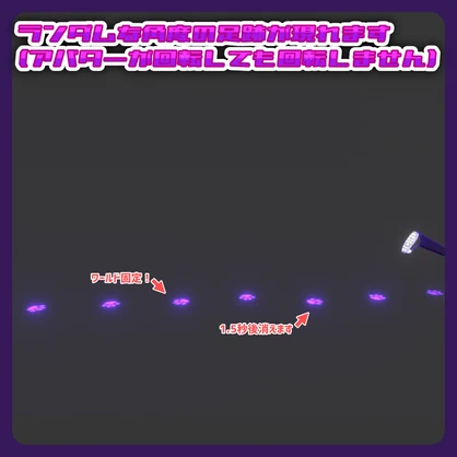 【Emissionで光る！】ケミカル式足跡エフェクト（肉食獣）【VRChatアバターギミック・クエスト対応】