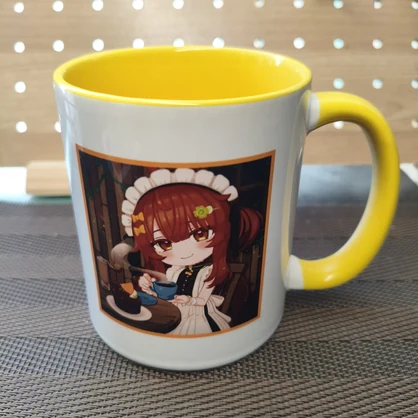 カフェCloverCherry マグカップ・黄（Illustrator：けい～～る）
