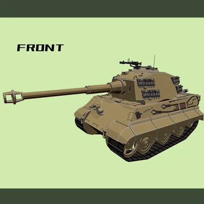 【デフォルメ戦車シリーズ】ドイツ重戦車ティーガーII H砲塔