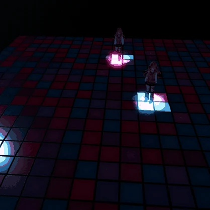 【VRChatワールド】踏むと光るダンスフロア・波紋の床「フミアカリ」Udon不要【PC/Quest】