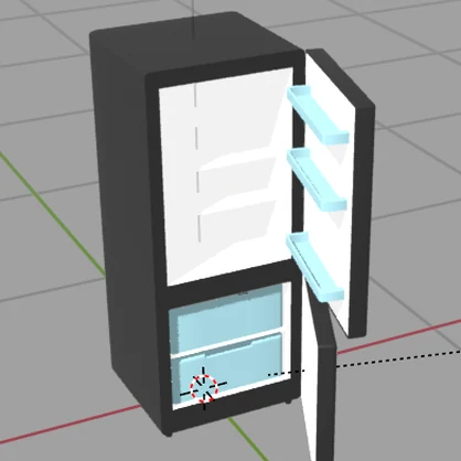 【無料DL/Free Download】冷蔵庫　3Dモデル