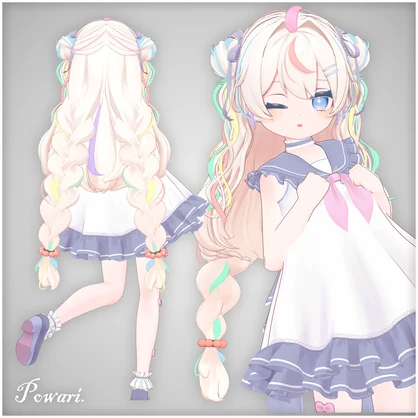 【ぽわり専用】RAINBOW Hair【VRChat】