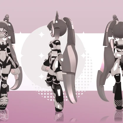 Akita Puppy Robot, 3D avatar for VRChat