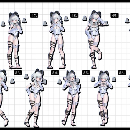 🧿72h10POSEGIFT＆~6.11SALE🧿【FREE/商用OK】撮影向けPoseAnimation ❮ ⁺500-Vol.2 ❯
