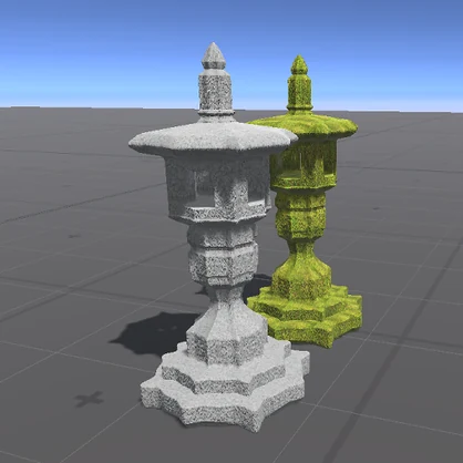 【3D屋外小物】石灯篭その1【VRChat向け】