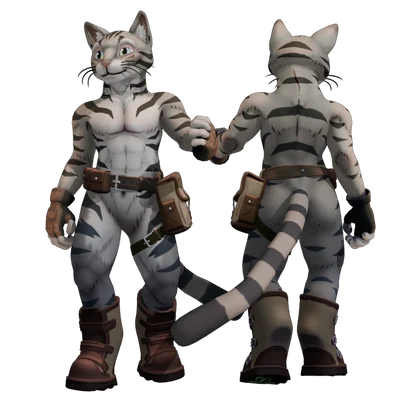 Clint Catswood the Tabby [FREE ORIGINAL 3D MODEL] - v2.0