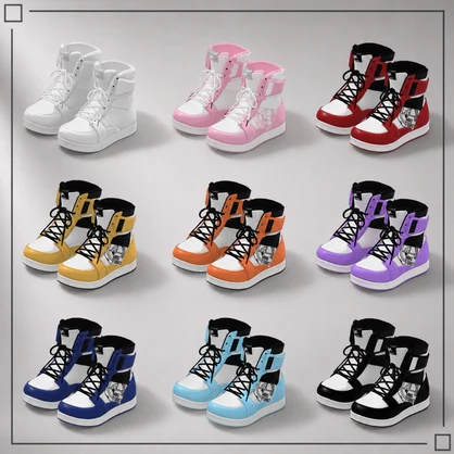 【20アバター対応】High cut Sneakers【VRC衣装】