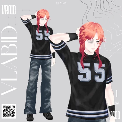 MALE VROID SKIN character \ORIGINAL VTUBER, VROID, STREAM