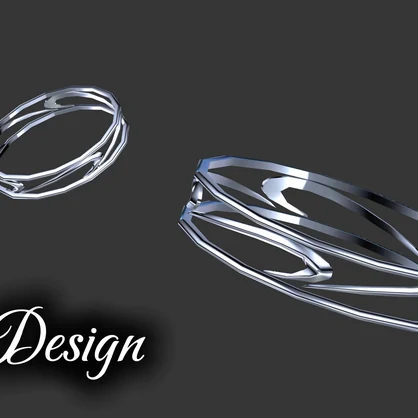 【3Dアクセサリー】Wave ring 2