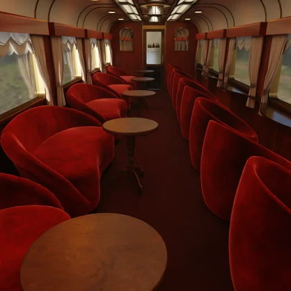 【Blender】寝台列車のバーラウンジ　Bar lounge on a sleeper train