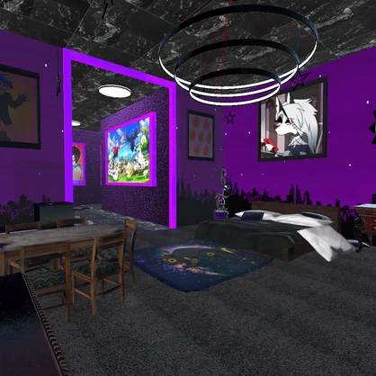 (PC/QUEST) Avatar Bedroom Apartment - Purple And Black Gothic Version