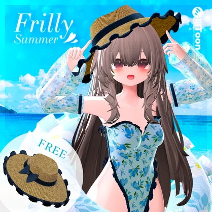 【🏖️無料🌴】Frillry Summer hat #tatsu3d