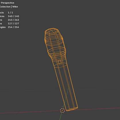 Microphone with Rigged Cable for VRChat Avatars and Worlds
