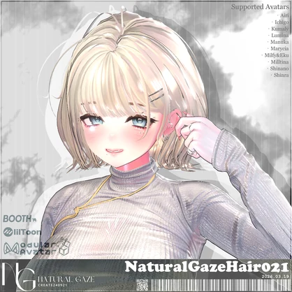 【10アバター対応】NaturalGazeHair021