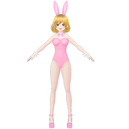 バニーガールの３D衣装（※レディース下半身インナー&靴☆黒・青・ピンク・赤の4色セット）