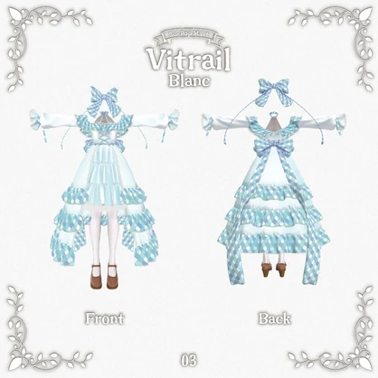 【カザリス専用】Vitrail Blanc＆Vitrail Noirセット【デフォルト衣装用テクスチャ】