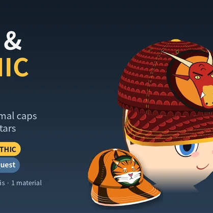 Wild & Mythic Caps｜動物キャップ30種（S/M/L・PC/Quest対応）VRChat