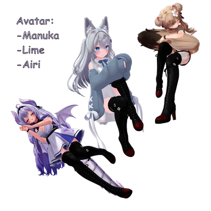 Boots for Avatar Manuka, Lime, Airi, Shinano, Sio, Rurune, Moe, Milltina and Rindo