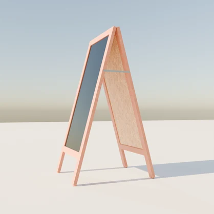 【3Dモデル】A型ブラックボード【カフェ】