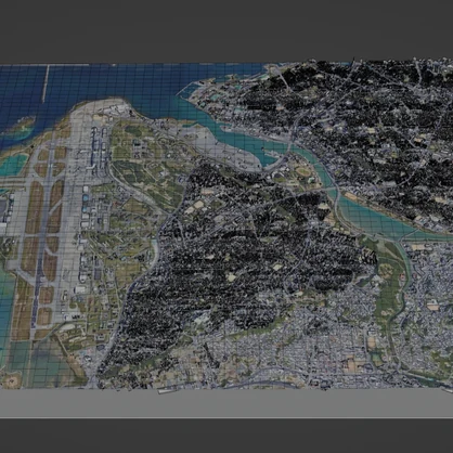Okinawa MAP 沖縄那覇空港周辺の広域3Dモデル | 3D Model