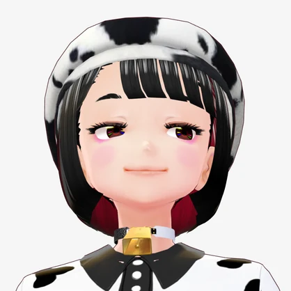 [FBX] ベレー帽（牛柄）🪙