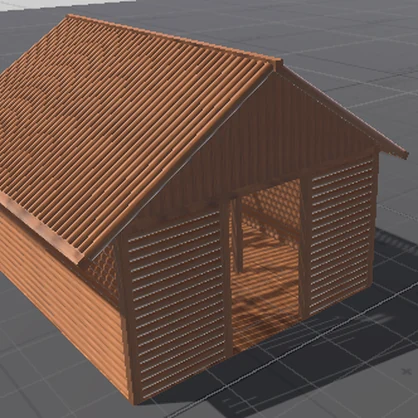 花塚の丸太小屋